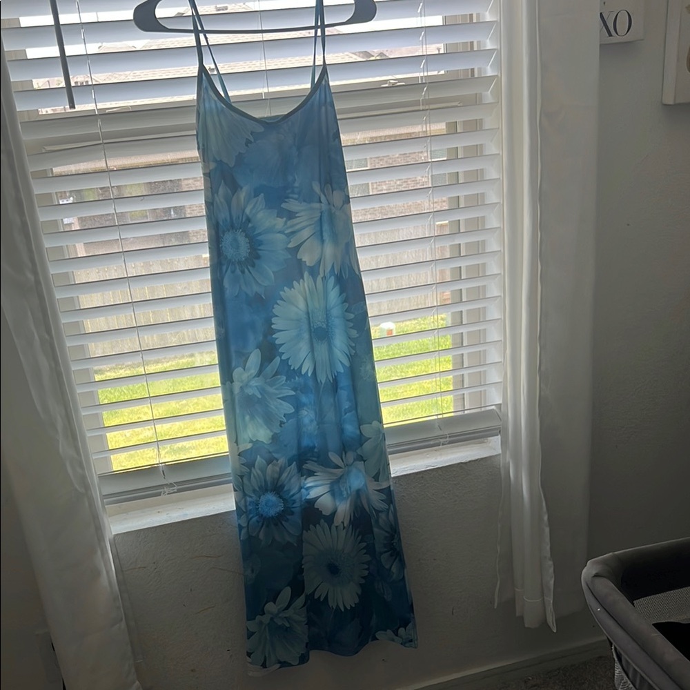 Floral Blue Maxi Dress